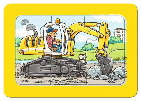 Ravensburger mano pirmosios dėlionės „Darbo mašinos“, 3×6 det., nuo 2,5 m.