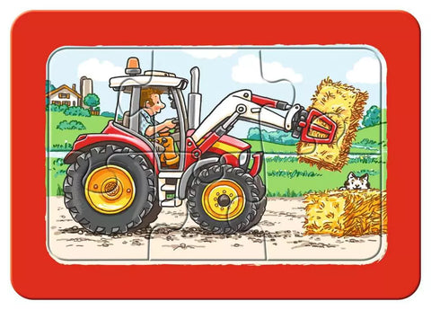 Ravensburger mano pirmosios dėlionės „Darbo mašinos“, 3×6 det., nuo 2,5 m.