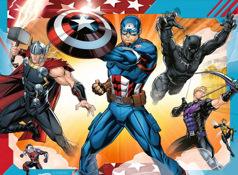 Ravensburger 4 dėlionės „Marvel Keršytojai“, 12–24 det., nuo 3 m.