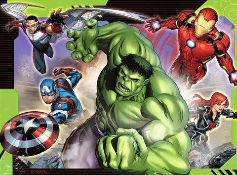 Ravensburger 4 dėlionės „Marvel Keršytojai“, 12–24 det., nuo 3 m.