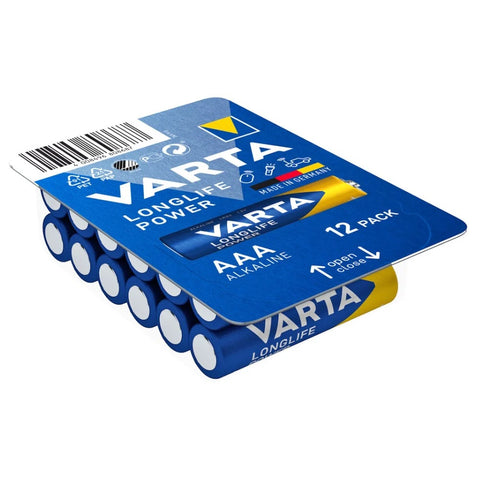 Varta Longlife Power AAA šarminės baterijos 1,5 V, 12 vnt.