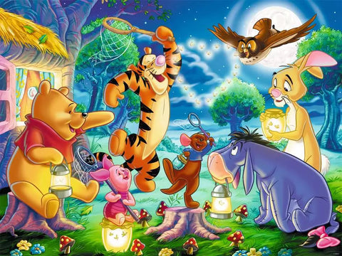 Ravensburger grindų dėlionė „Disney Mikė Pūkuotukas: vakaras miške“, 24 det.