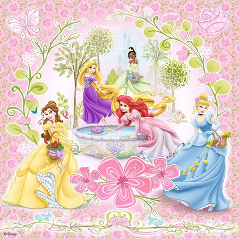 Ravensburger 4 dėlionės lagaminėlyje „Disney princesės“, 64–81 det., nuo 5 m.