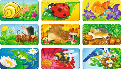 Ravensburger mano pirmosios dėlionės „Sodo gyvūnai“, 9×2 det., nuo 2 m.