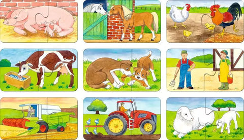 Ravensburger mano pirmosios dėlionės „Ūkyje“, 9×2 det., nuo 2 m.