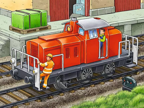 Ravensburger kubelių dėlionė „Mėgstamos transporto priemonės“, 12 kubelių