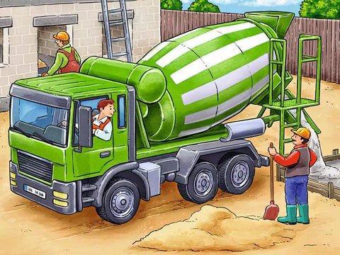 Ravensburger kubelių dėlionė „Mėgstamos transporto priemonės“, 12 kubelių
