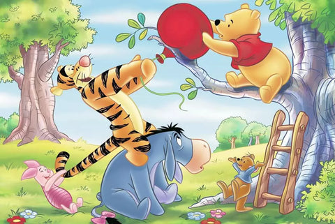 Ravensburger kubelių dėlionė „Disney Mikė Pūkuotukas“, 12 kubelių