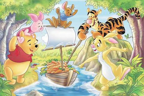 Ravensburger kubelių dėlionė „Disney Mikė Pūkuotukas“, 12 kubelių