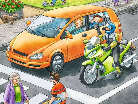 Ravensburger kubelių dėlionė „Transportas“, 12 kubelių