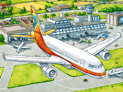 Ravensburger kubelių dėlionė „Transportas“, 12 kubelių