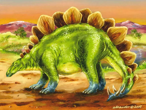 Ravensburger kubelių dėlionė „Dinozaurai“, 12 kubelių