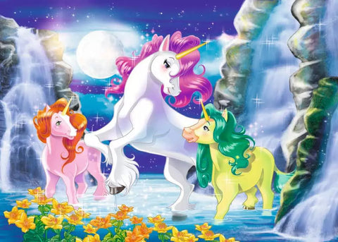Ravensburger kubelių dėlionė „Vienaragiai“, 12 kubelių