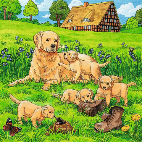 Ravensburger 3 dėlionės „Katės ir šunys“, 3×49 det., nuo 5 m.