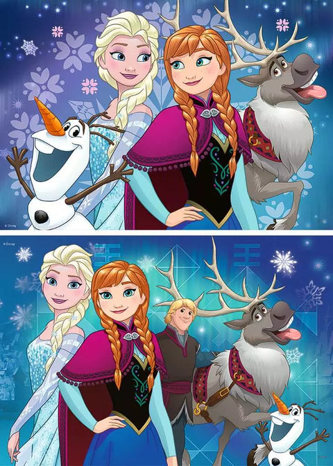 Ravensburger 2 dėlionės „Disney Ledo šalis“, 2×24 det., nuo 4 m.