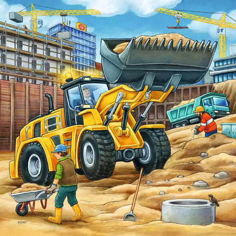 Ravensburger 3 dėlionės „Statybų technika“, 3×49 det., nuo 5 m.