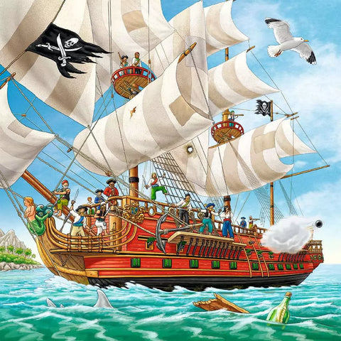 Ravensburger 3 dėlionės „Piratai“, 3×49 det., nuo 5 m.