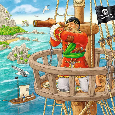 Ravensburger 3 dėlionės „Piratai“, 3×49 det., nuo 5 m.