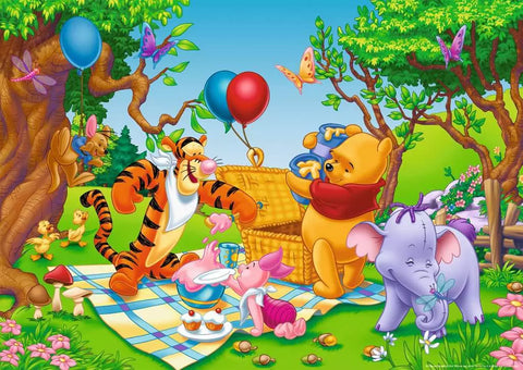 Ravensburger didelė dėlionė „Disney Mikė Pūkuotukas: piknikas“, 125 det.