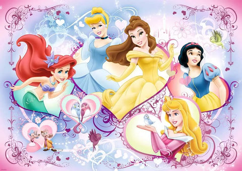 Ravensburger didelė dėlionė „Disney princesės: širdelės“, 125 det., nuo 6 m.