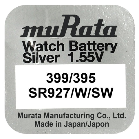 Murata SR927SW 395/399 sidabro oksido laikrodžių baterijos 10 vnt.
