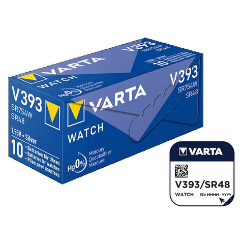 Varta 393 sidabro oksido laikrodžių baterijos 1.55V, 10 vnt.