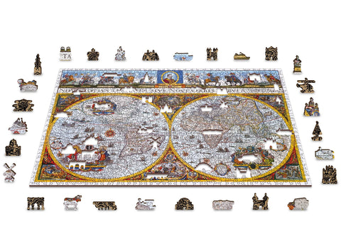 Medinė dėlionė „Nova Terrarum“ žemėlapis, 1010 detalių, 12+