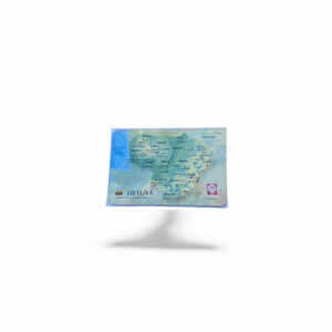 3D reljefinis Lietuvos žemėlapio magnetukas 9x6 cm – ryškus suvenyras