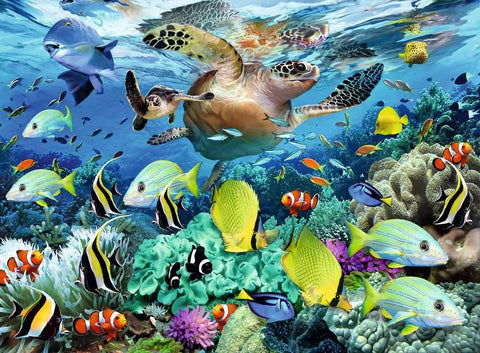Ravensburger XXL dėlionė „Povandeninis pasaulis“, 150 det., nuo 7 m.