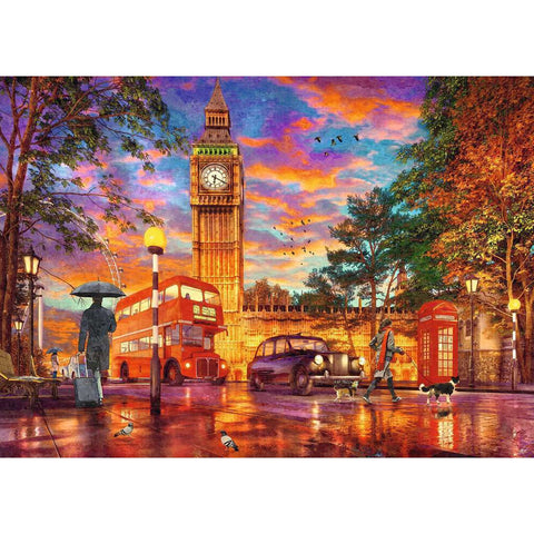 Ravensburger dėlionė „Saulėlydis Parlamento aikštėje, Londonas“, 1000 det.