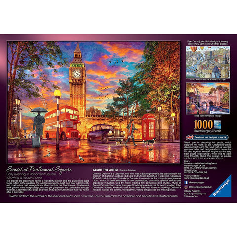 Ravensburger dėlionė „Saulėlydis Parlamento aikštėje, Londonas“, 1000 det.