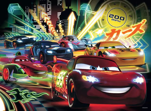 Ravensburger XXL dėlionė „Disney Pixar Ratai: neonas“, 100 det., nuo 6 m.