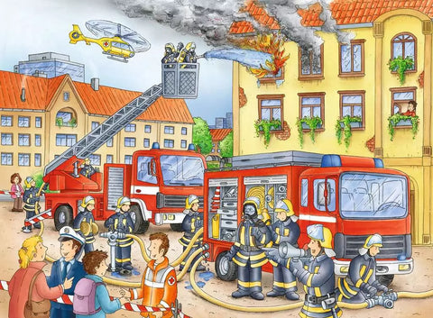 Ravensburger dėlionė „Mūsų ugniagesiai“, 100 XXL det., nuo 6 m.