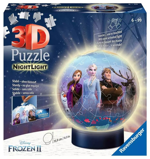 Ravensburger 3D dėlionė-naktinė lempa „Disney Ledo šalis 2“, 72 det., nuo 6 m.