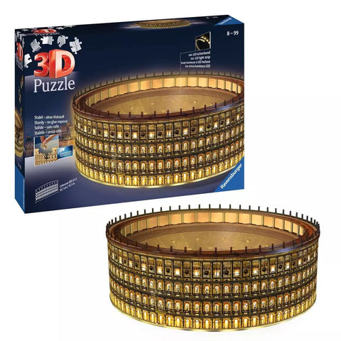 Ravensburger 3D dėlionė „Koliziejus naktį“ su šviesa, 262 det., nuo 8 m.