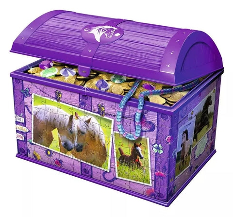 Ravensburger 3D dėlionė lobių skrynia „Žirgai“, 216 det., nuo 8 m.