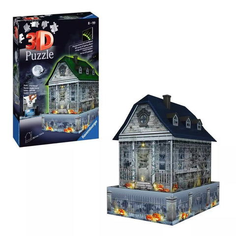 Ravensburger 3D dėlionė „Vaiduoklių namas“ su šviesa, 257 det., nuo 8 m.