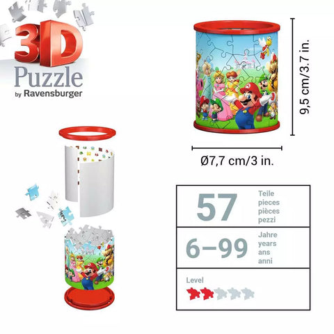 Ravensburger 3D dėlionė pieštukinė „Super Mario“, 54 det., nuo 6 m.