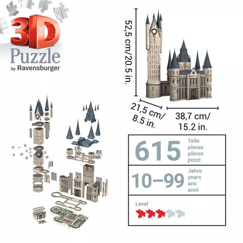 Ravensburger 3D dėlionė „Haris Poteris: Astronomijos bokštas“, 615 det.