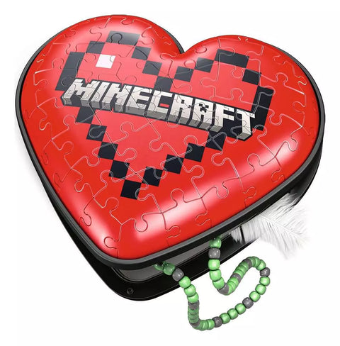 Ravensburger 3D dėlionė dėžutė-širdelė „Minecraft“, 54 det., nuo 8 m.