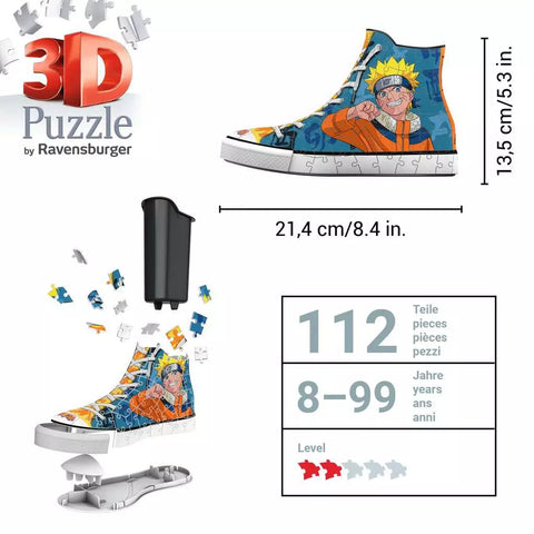 Ravensburger 3D dėlionė batas-pieštukinė „Naruto“, 108 det., nuo 8 m.