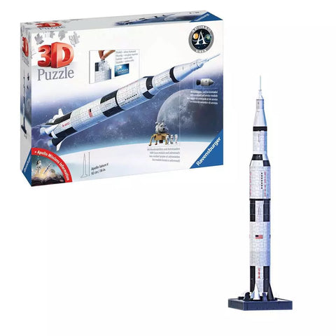 Ravensburger 3D dėlionė „Apollo Saturn V raketa“, 504 det., nuo 8 m.