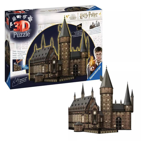 Ravensburger 3D dėlionė „Haris Poteris: Didžioji salė naktį“, 643 det.