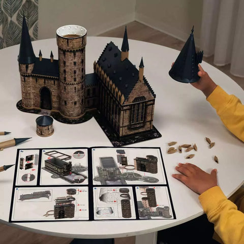 Ravensburger 3D dėlionė „Haris Poteris: Didžioji salė naktį“, 643 det.