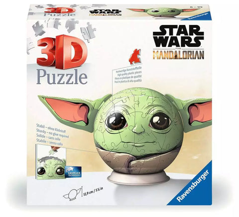 Ravensburger 3D dėlionė-rutulys „Star Wars: Grogu“, 72 det., nuo 6 m.