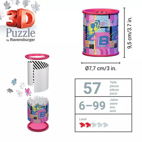 Ravensburger 3D dėlionė pieštukinė „Barbie“, 54 det., nuo 6 m.