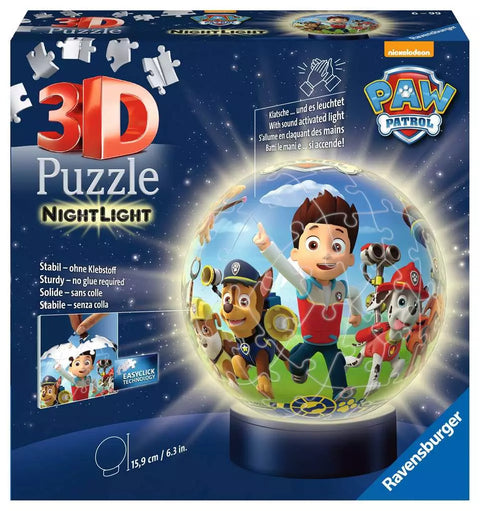 Ravensburger 3D dėlionė-naktinė lempa „Šunyčiai patruliai“, 72 det., nuo 6 m.