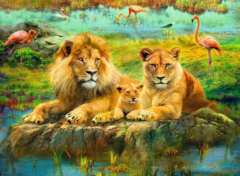 Ravensburger dėlionė „Liūtai savanoje“, 500 det.