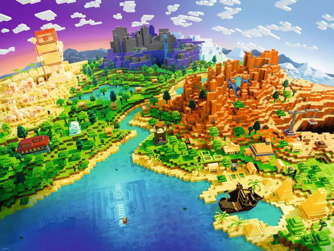 Ravensburger dėlionė „Minecraft pasaulis“, 1500 det.