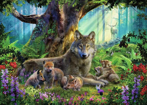 Ravensburger dėlionė „Vilkai miške“, 1000 det.